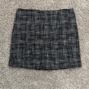 Elegant Black Tweed Skirt